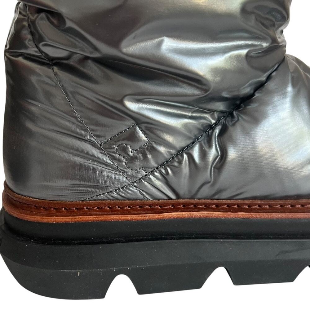 Tory Burch Sleeping Bag Quilted Puffy Platform Sliver Snow Boots Size 10.5 - Picture 6 of 15
